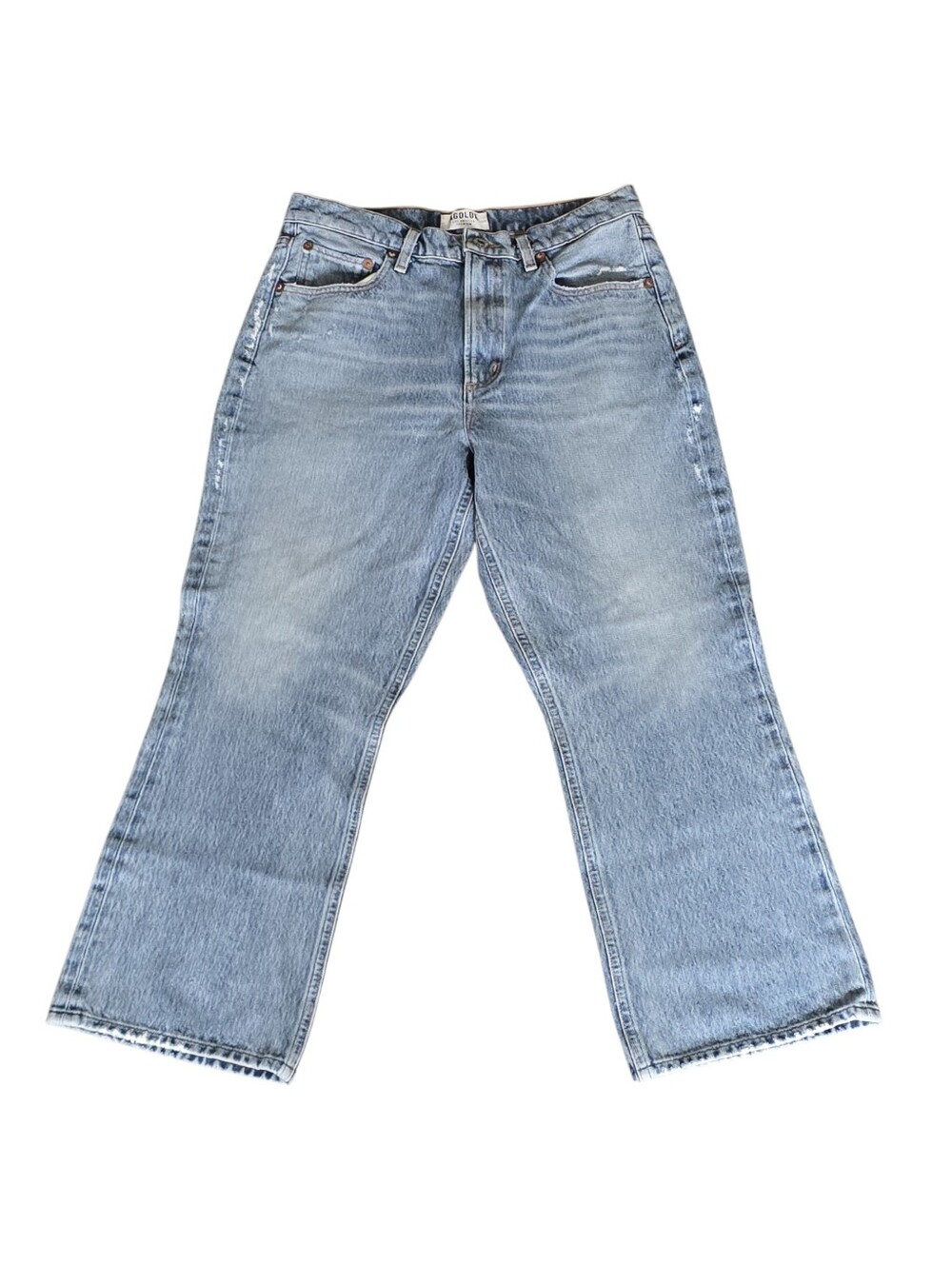 A GOLD E Light‎ Wash Straight-leg Denim Jeans Size 27
